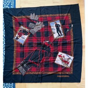 NWT Ralph Lauren Tartan Plaid Scarf Winter Ski Sledding Snow Lightweight Wool